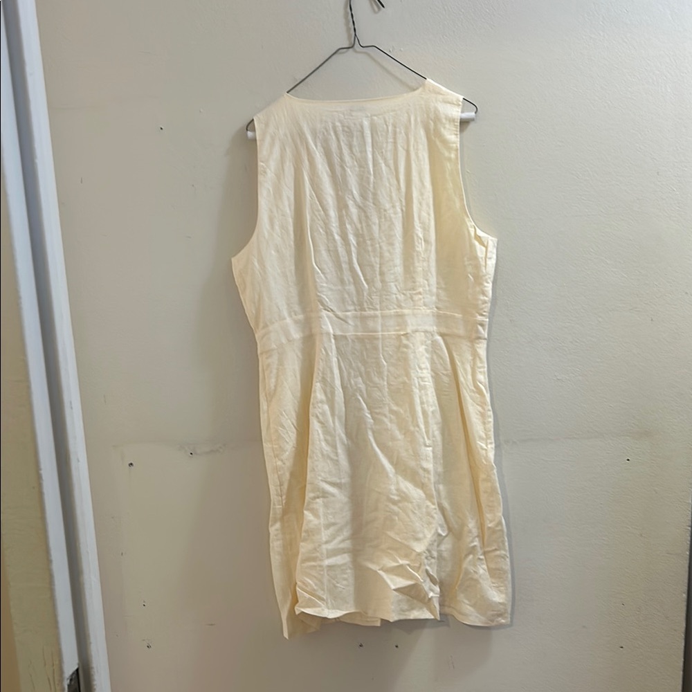 J. Crew Cream Button-Down Sleeveless Dress (NWT) - Picture 5 of 7